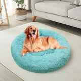 Pet Dog Bedding Warm Plush Round Comfortable Nest Comfy Sleeping kennel Green Large 90cm - Pet And Farm 