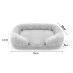 Dog Cat Pet Warm Soft Plush Nest Comfy Kennel Sleeping Calming Bed Memory Foam L - Pet And Farm 