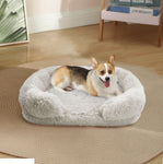 Dog Cat Pet Warm Soft Plush Nest Comfy Kennel Sleeping Calming Bed Memory Foam L - Pet And Farm 