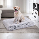 Pet Dog Crate Cage Kennel Bed Mat Sleeping Pad Fluffy Plush Soft Washable Bed L - Pet And Farm 