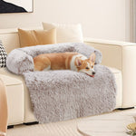 Pet Sofa Bed Dog Calming Sofa Cover Protector Cushion Plush Mat M - Pet And Farm 