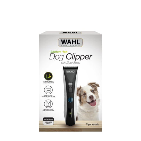 Wahl Lithium Dog Cordless Clipper w/Adjustable 4-in-1 Blade - Pet And Farm 