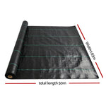 Instahut 1.83m x 50m Weedmat Weed Control Mat Woven Fabric Gardening Plant PE - Pet And Farm 