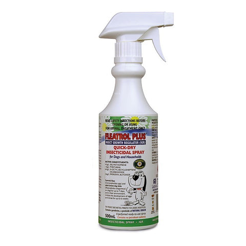 Fidos Fleatrol Plus Quick Dry Spray 500ml - Pet And Farm 