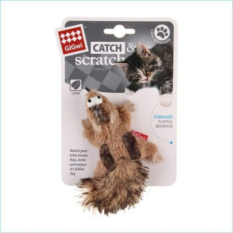 Gigwi Catch & Scratch Chipmunk with Catnip - Pet And Farm 