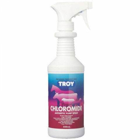 Troy Chloramide Antiseptic Spray 500ml - Pet And Farm 
