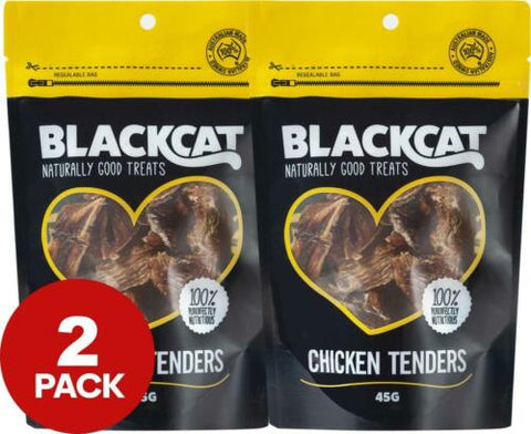 Black Cat Chicken Tenders 45g 2pk - Pet And Farm 