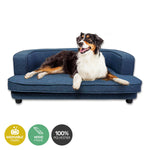 Pet Basic Pet Sofa Bed Stylish Luxurious Sturdy Washable Fabric Blue 98cm - Pet And Farm 